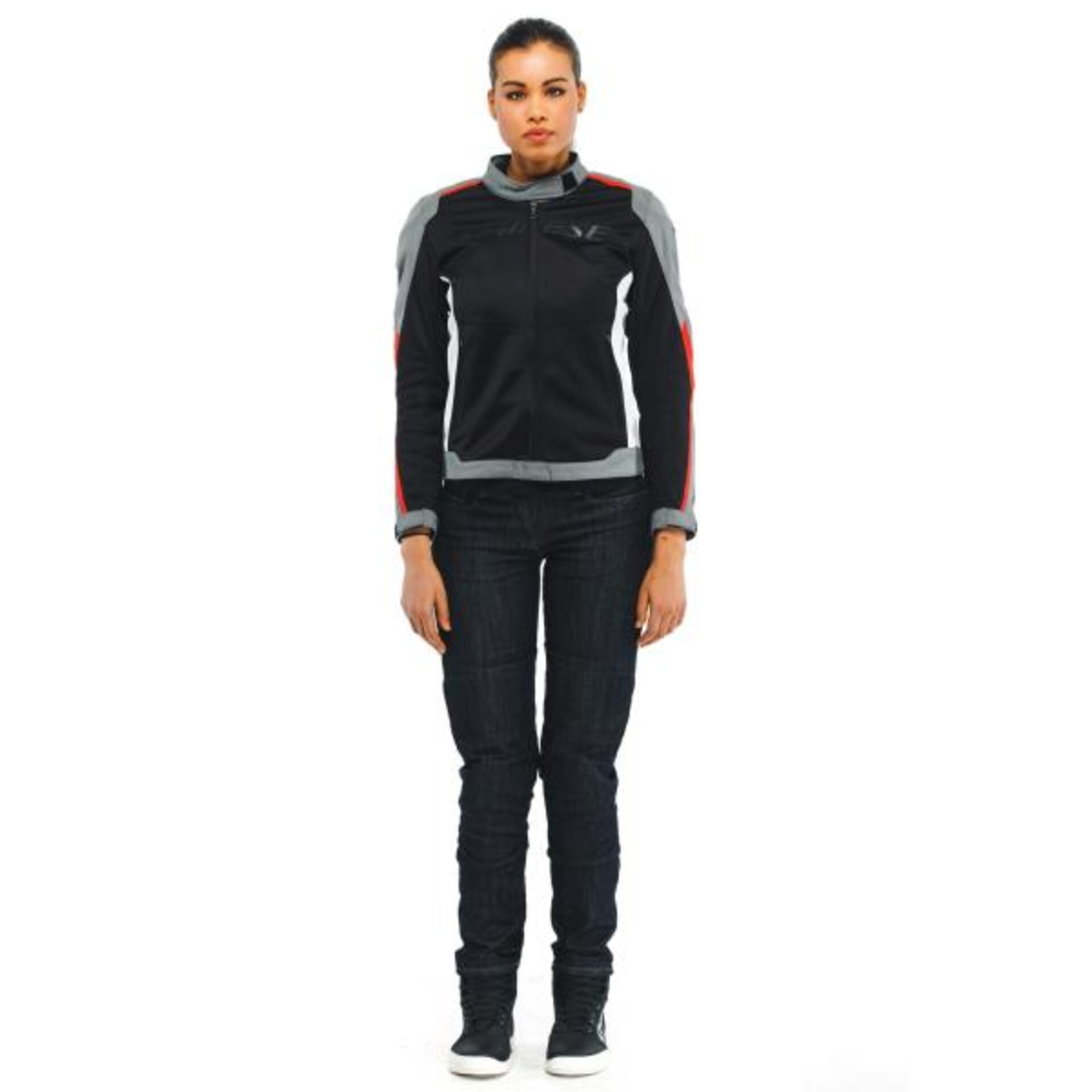 HYDRAFLUX 2 AIR LADY D-DRY JACKET BLACK CHARCOAL GRAY LAVA-RED DAINESE