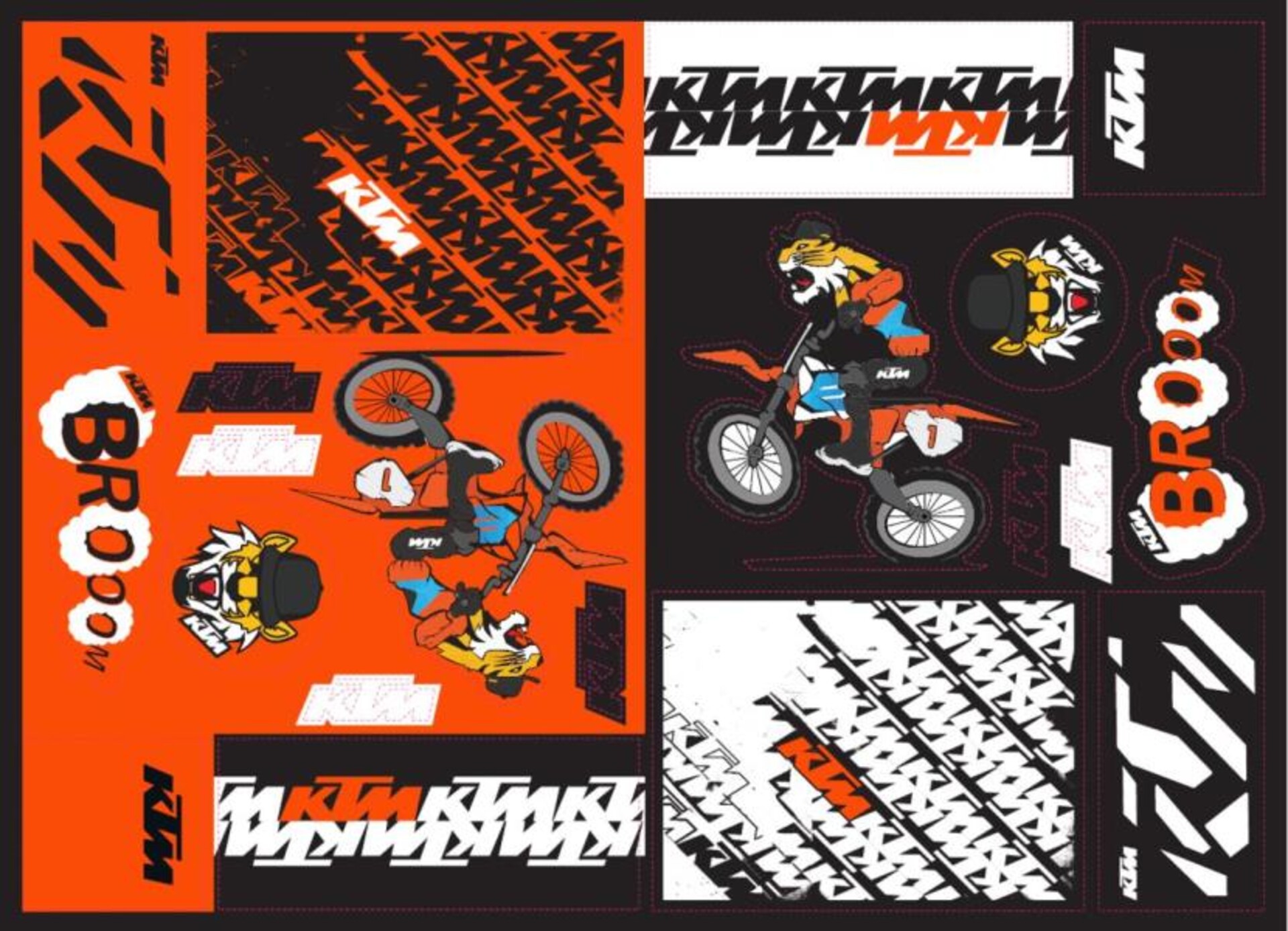 TEAM GRAPHIC STICKER SHEET KTM