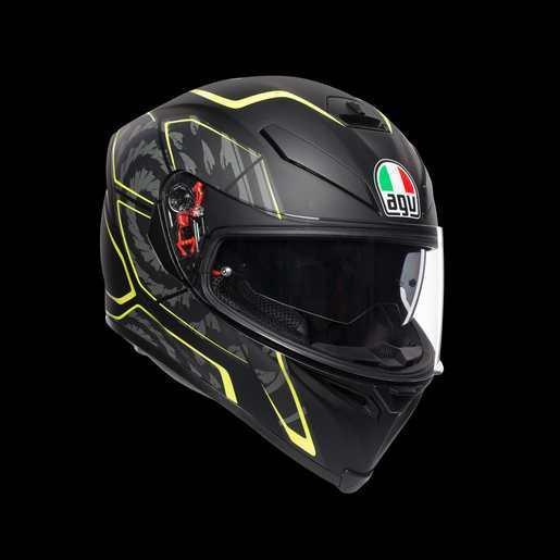 K-5 S AGV E 2205 TORNADO MATT BLACK/SILV AGV