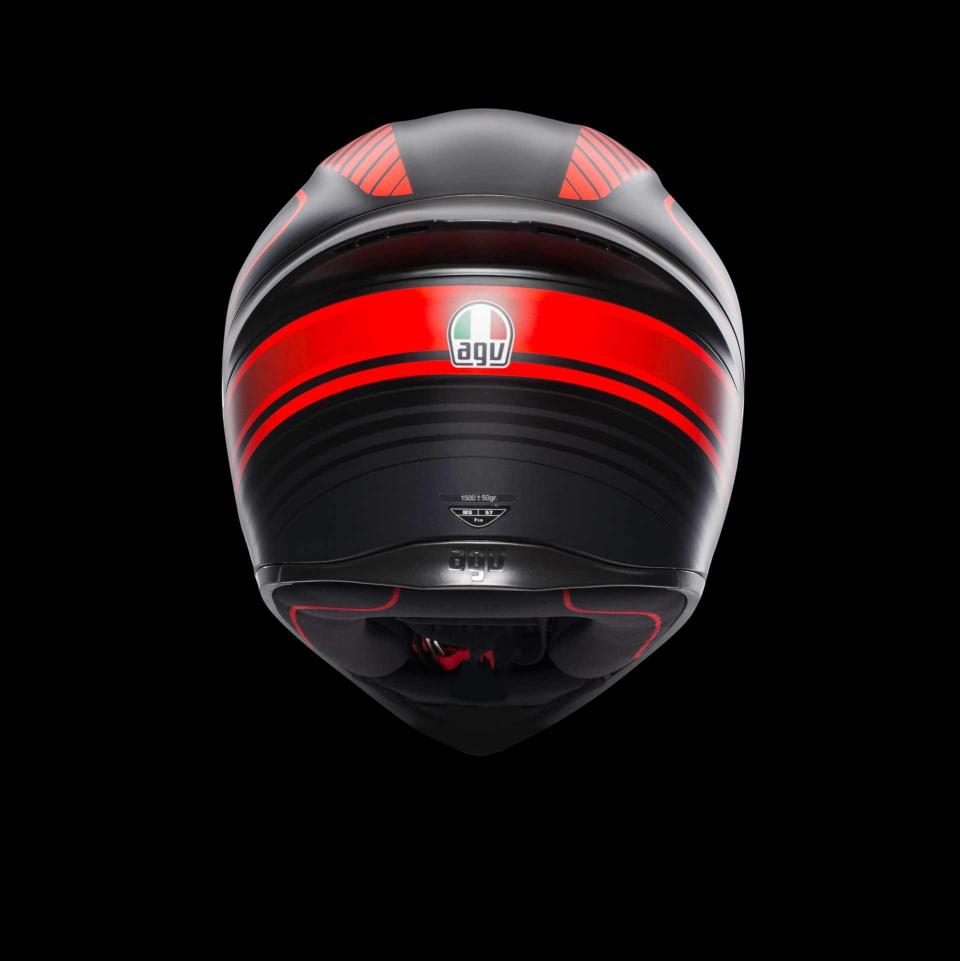 K1 AGV E2205 MULTI WARMUP MATT BLACK/RED AGV