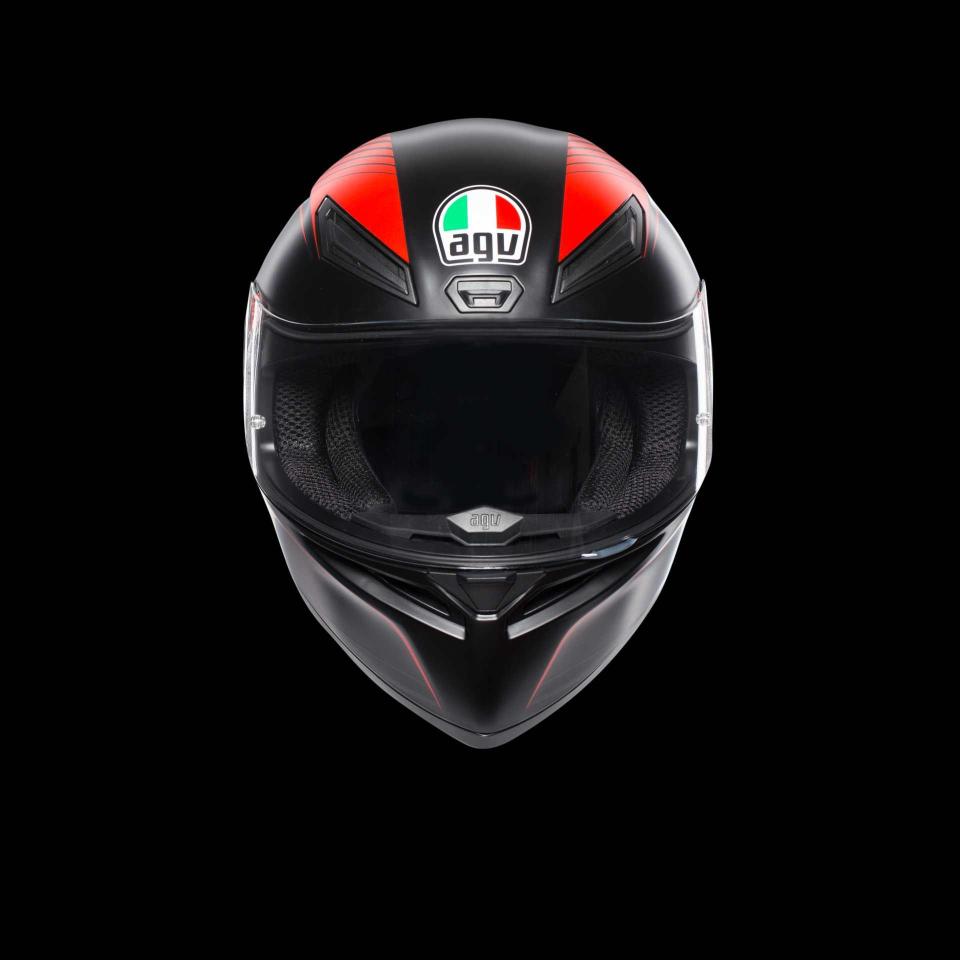 K1 AGV E2205 MULTI WARMUP MATT BLACK/RED AGV