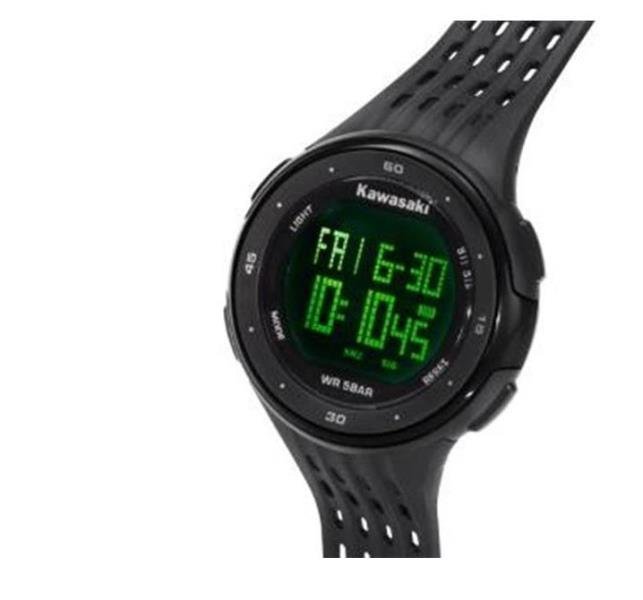 DIGITAL WRIST WATCH BLCK KAWASAKI