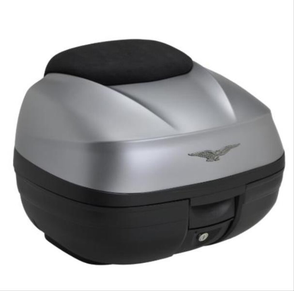 BAULE 37 LT CON SCHIENALE NERO VERTIGO MOTO GUZZI