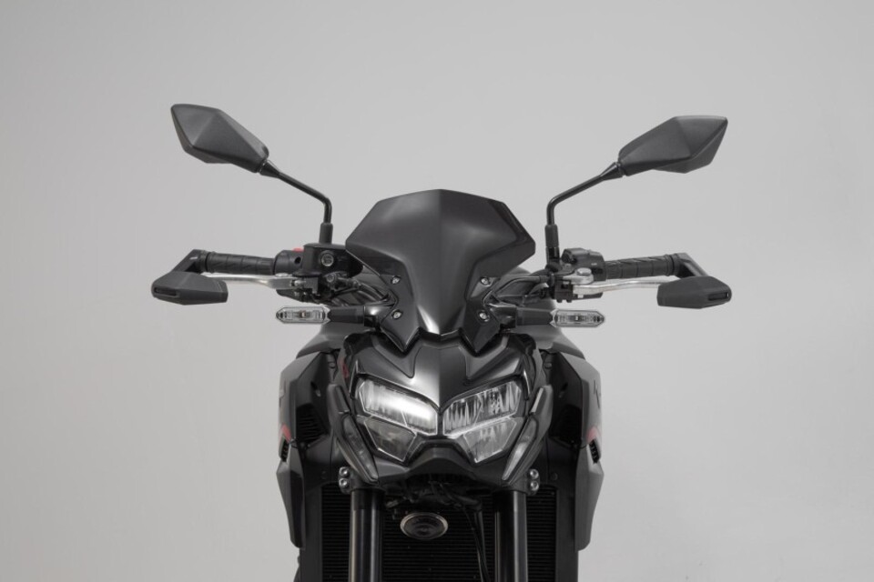 PROTEZIONI DELLA LEVA CON DEFLETTORE VENTO-NERO. KAWASAKI YAMAHA MT09 SW-MOTECH