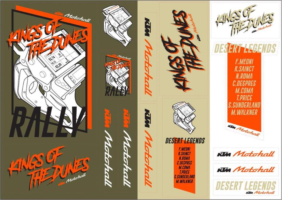 SPECIAL EDITION DESERT STICKER SHEET KTM