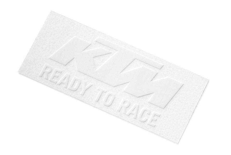 LOGO STICKER WHITE/ORANGE KTM