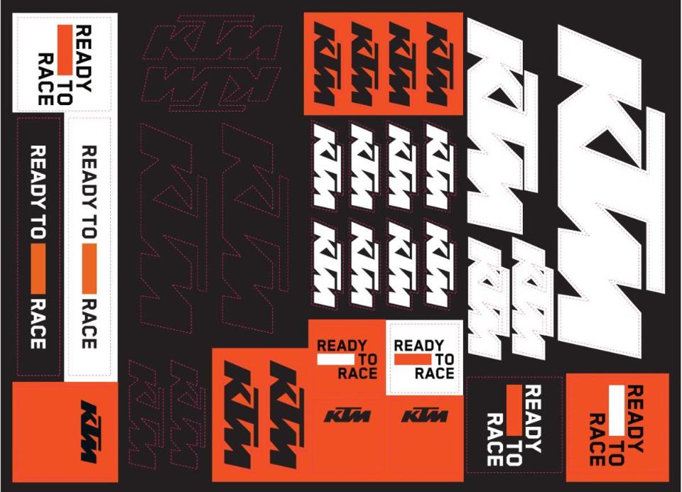 TEAM CORPORATE STICKER SHEET KTM