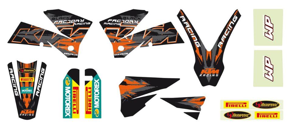 KIT ADESIVI NERI 05/07 KTM