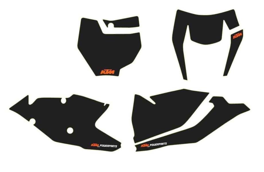 Tabelle adesive per numero da gara KTM