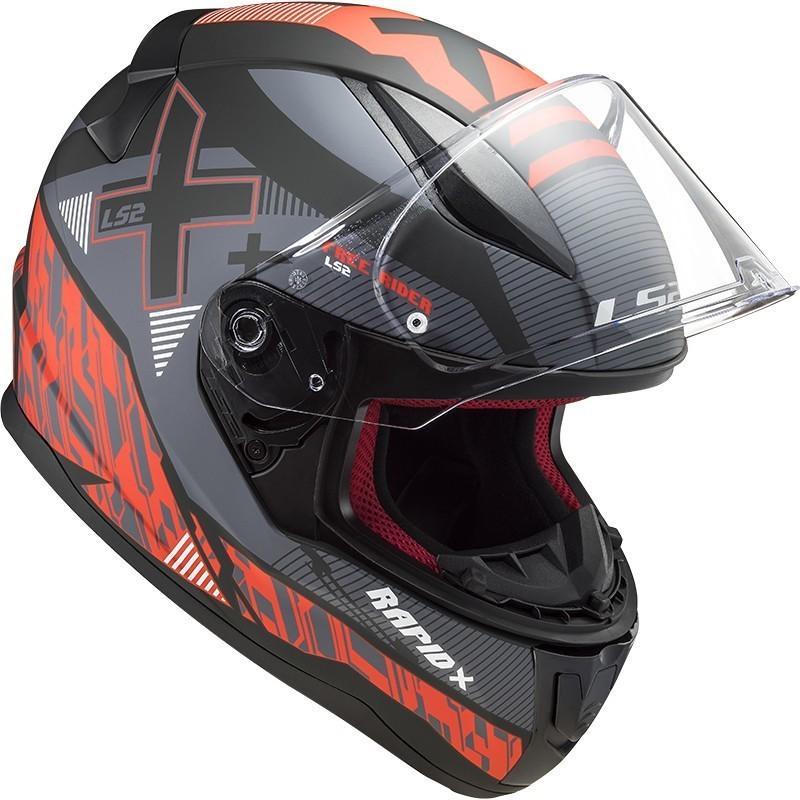 FF353 RAPID XTREET MATT BLACK RED LS2