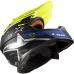 LS2 MX437 MATT BLACK HI VIS YELLOW LS2