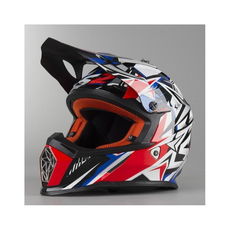 LS2 MX437 FAST STRONG WHITE RED BLUE LS2