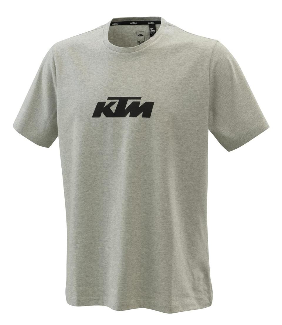 PURE LOGO TEE GREY MELANGE L KTM