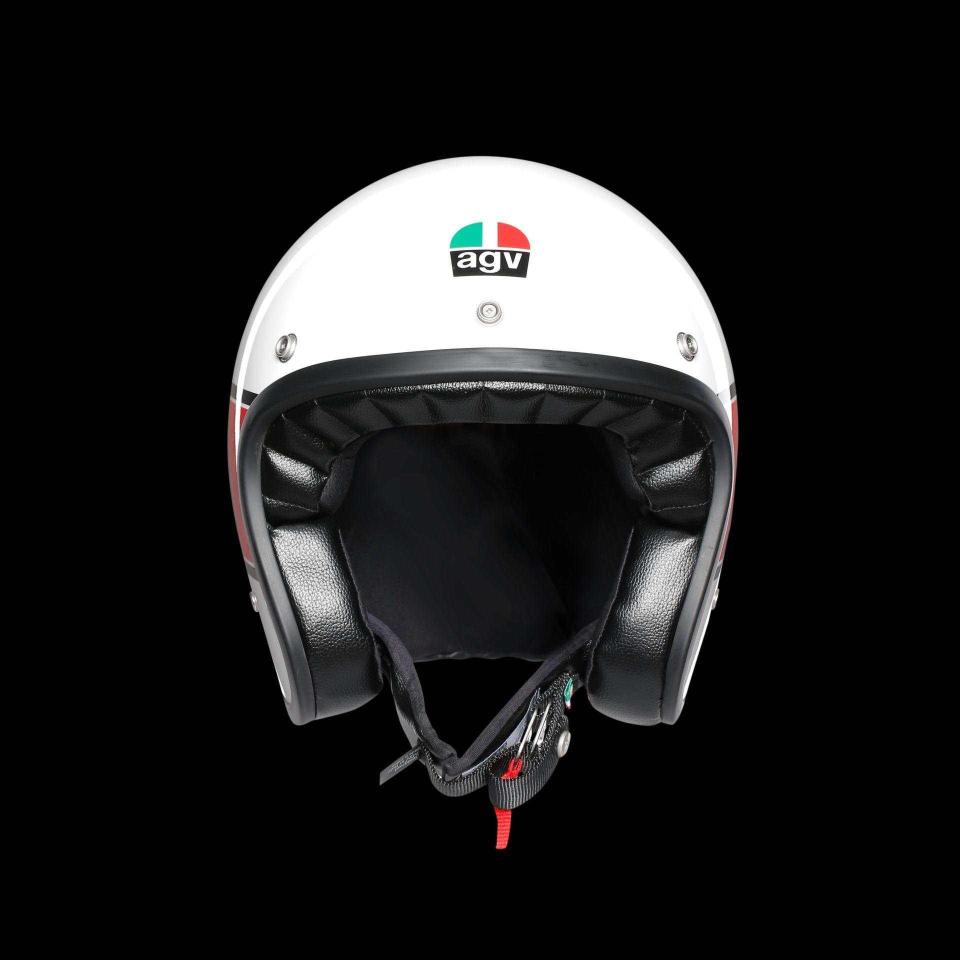 CASCO AGV X70 MINO 73 WHITE RED AGV