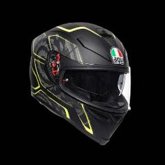 K-5 S AGV E 2205 TORNADO BLACK/YELL/FLUO AGV