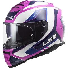 LS2 FF800 STORM TECHY GLOSS WHITE PINK XS LS2