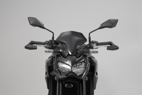 PROTEZIONI DELLA LEVA CON DEFLETTORE VENTO-NERO. KAWASAKI YAMAHA MT09 SW-MOTECH