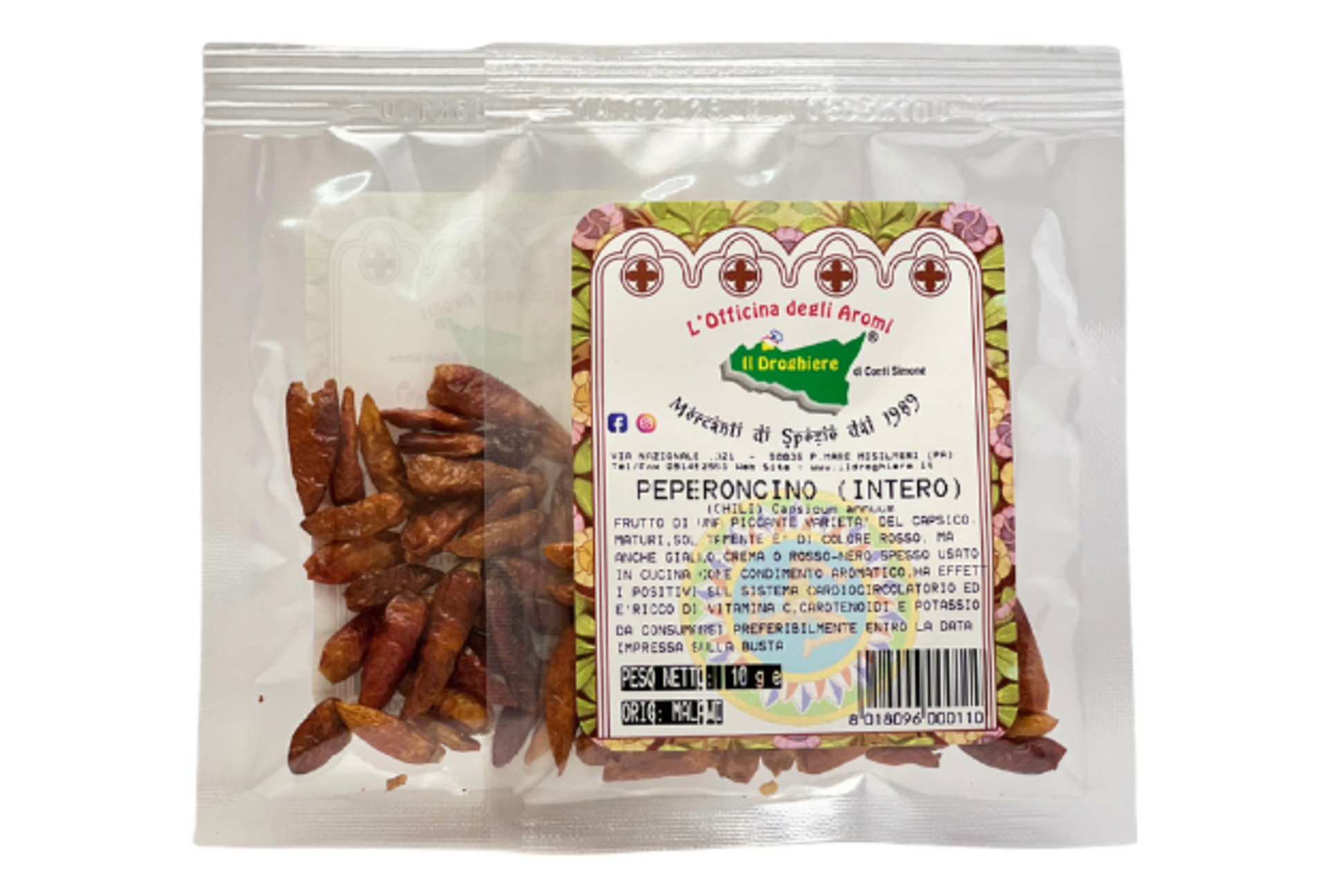 Peperoncino intero in busta