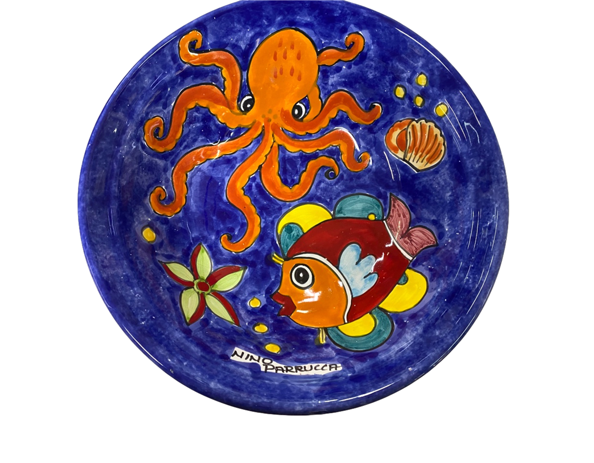 Insalatiere / Ciotole  fondale marino - Art.55 - 57 - 59 in ceramica Nino Parrucca
