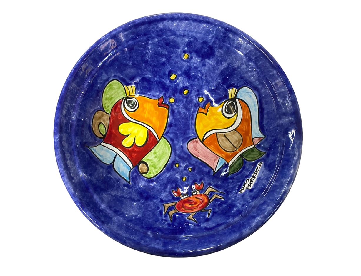 Insalatiere / Ciotole  fondale marino - Art.55 - 57 - 59 in ceramica Nino Parrucca