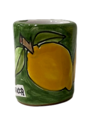 Bicchierino da limoncello (amaro) senza manico in ceramica Nino Parrucca