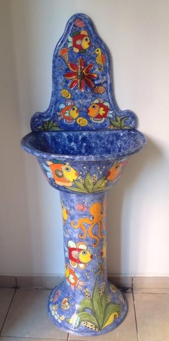 Lavabo con o senza colonna Nino Parrucca in ceramica