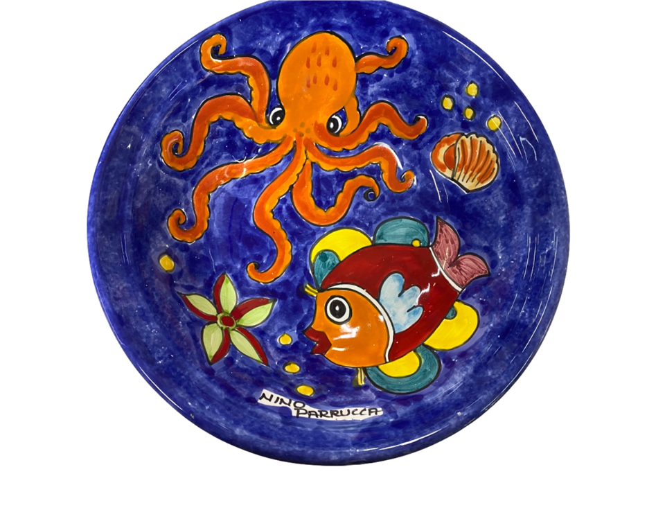 Insalatiere / Ciotole  fondale marino - Art.55 - 57 - 59 in ceramica Nino Parrucca