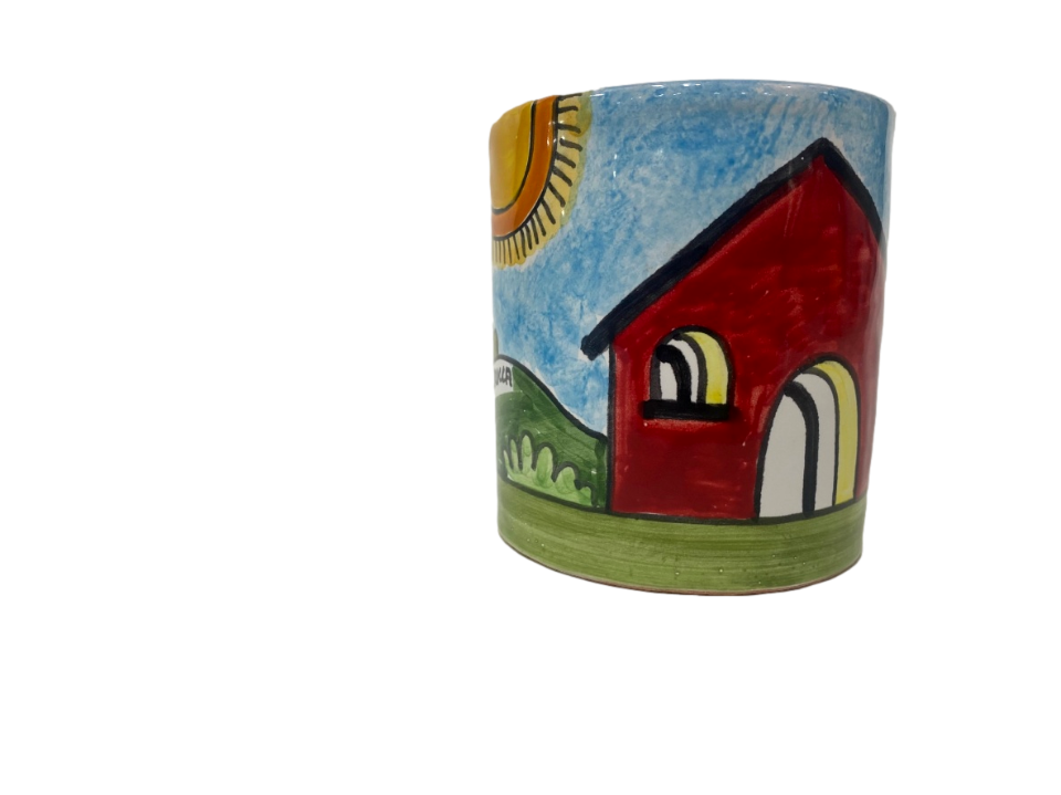 Bicchiere con manico in ceramica Nino Parrucca
