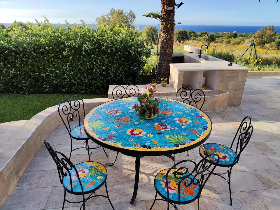 Tavolo rotondo da giardino 150 - Fondale Marino (verde smeraldo con sabbia) Nino Parrucca