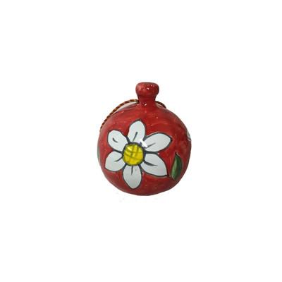 Pallina di Natale fiore rosso varie misure Nino Parrucca