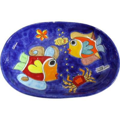 Piatto ovale bordo alti 37x25 cm Nino Parrucca