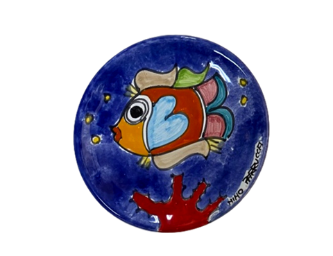 Piattino in ceramica vari decori Nino Parrucca
