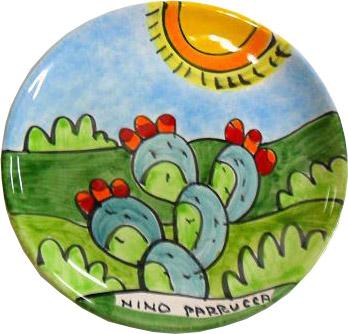 Piattino in ceramica vari decori Nino Parrucca