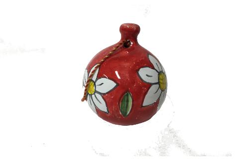 Pallina di Natale fiore rosso varie misure Nino Parrucca