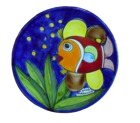 Piattino in ceramica 2 decori e 3 misure - Art.144/a - 147 - 214 Nino Parrucca