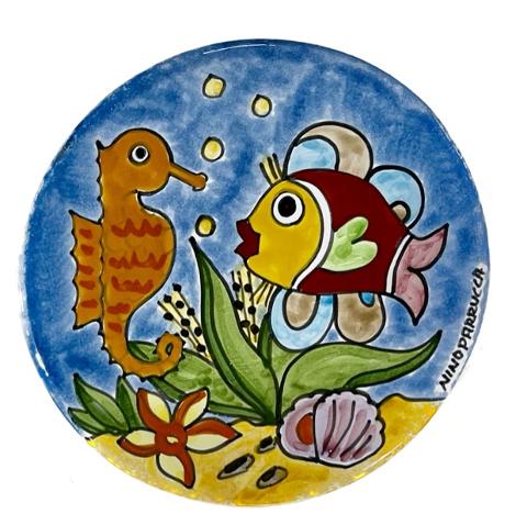 Sottopentola / Poggiapentola in ceramica due misure, vari decori Nino Parrucca