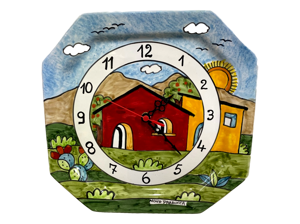 Piatto Ottagonale ad orologio Nino Parrucca
