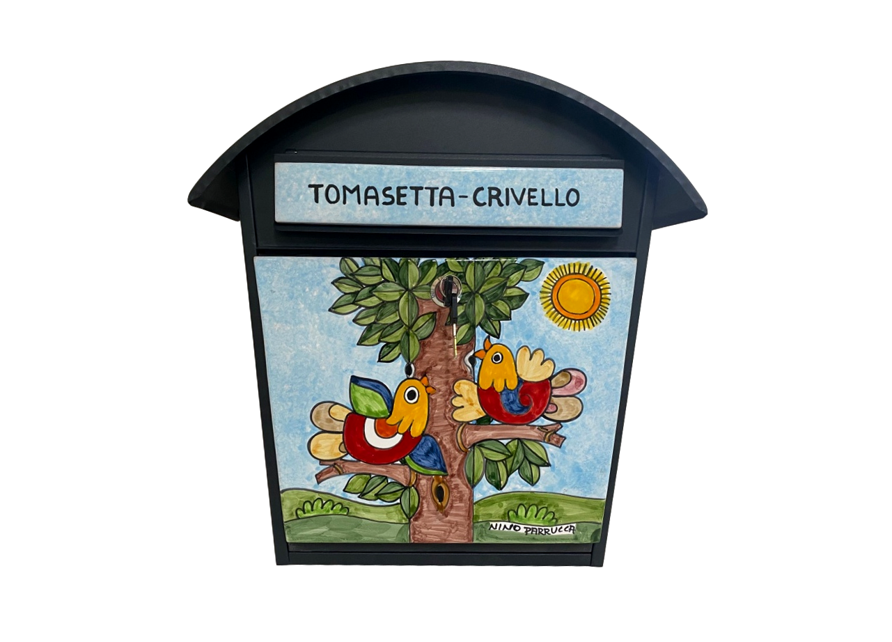 Cassetta Postale Decoro Uccellini Personalizzata Nino Parrucca