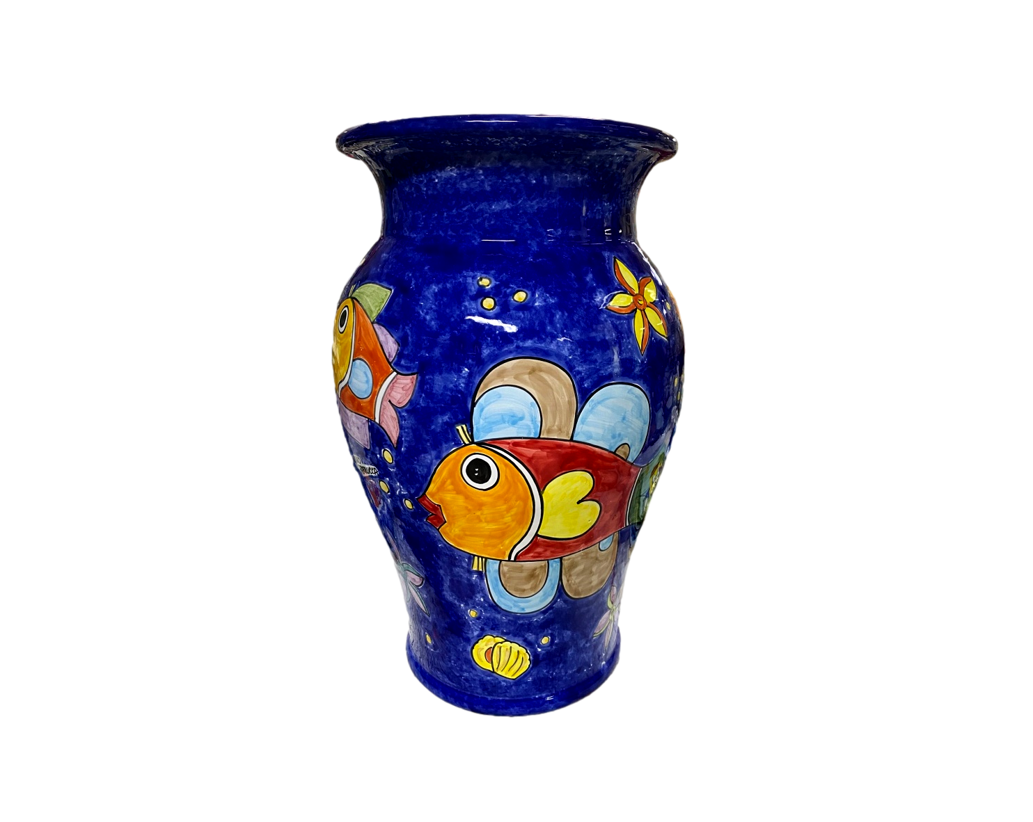 Portaombrelli ad anfora  Decoro Pesci fondo Blu Nino Parrucca