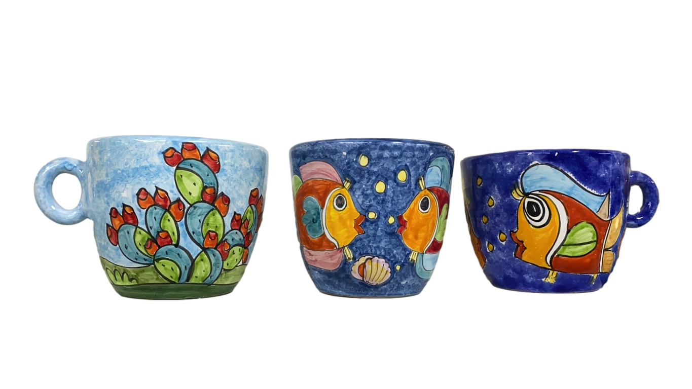 Porta Cialde in ceramica a forma di Tazza Gigante Nino Parrucca