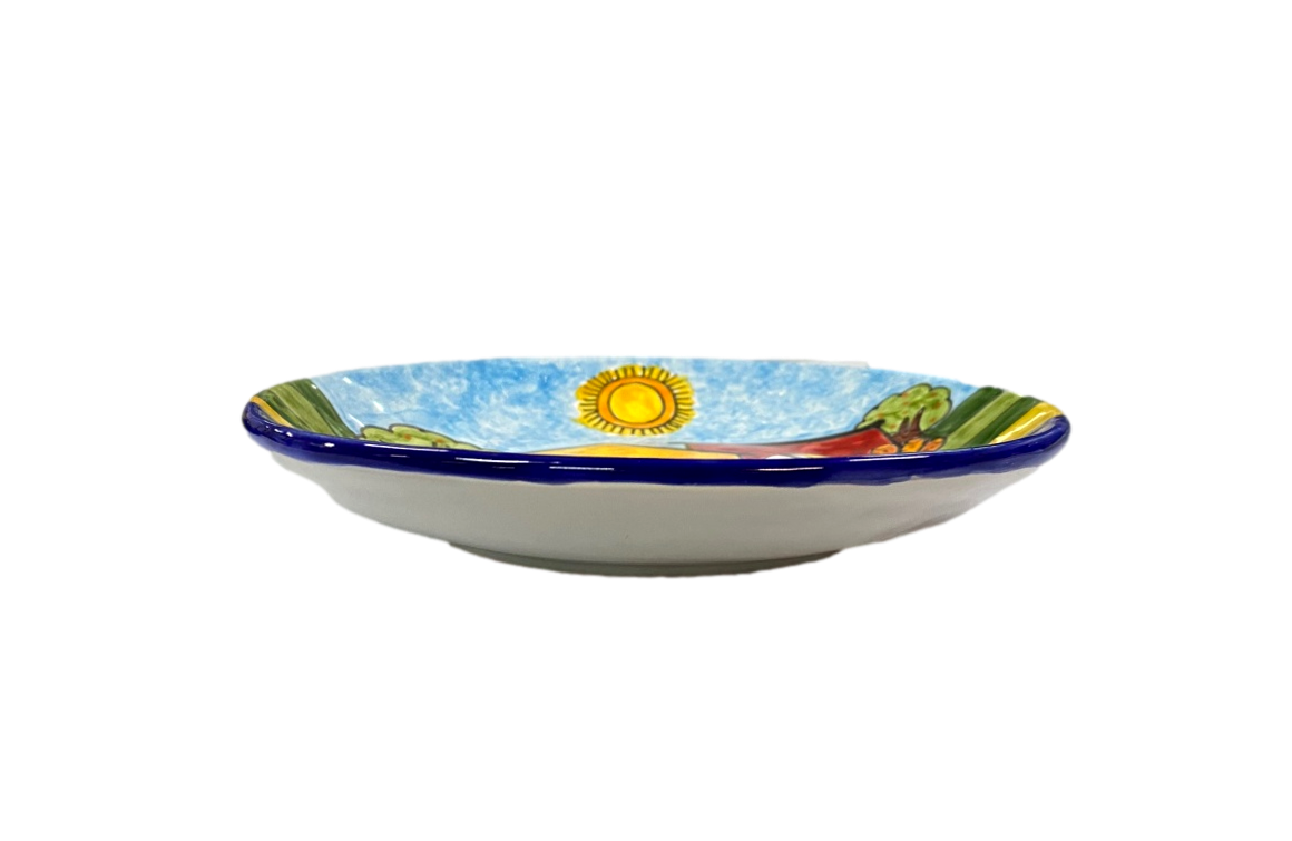 Set Posto Tavola Limoni fondo azzurro Nino Parrucca