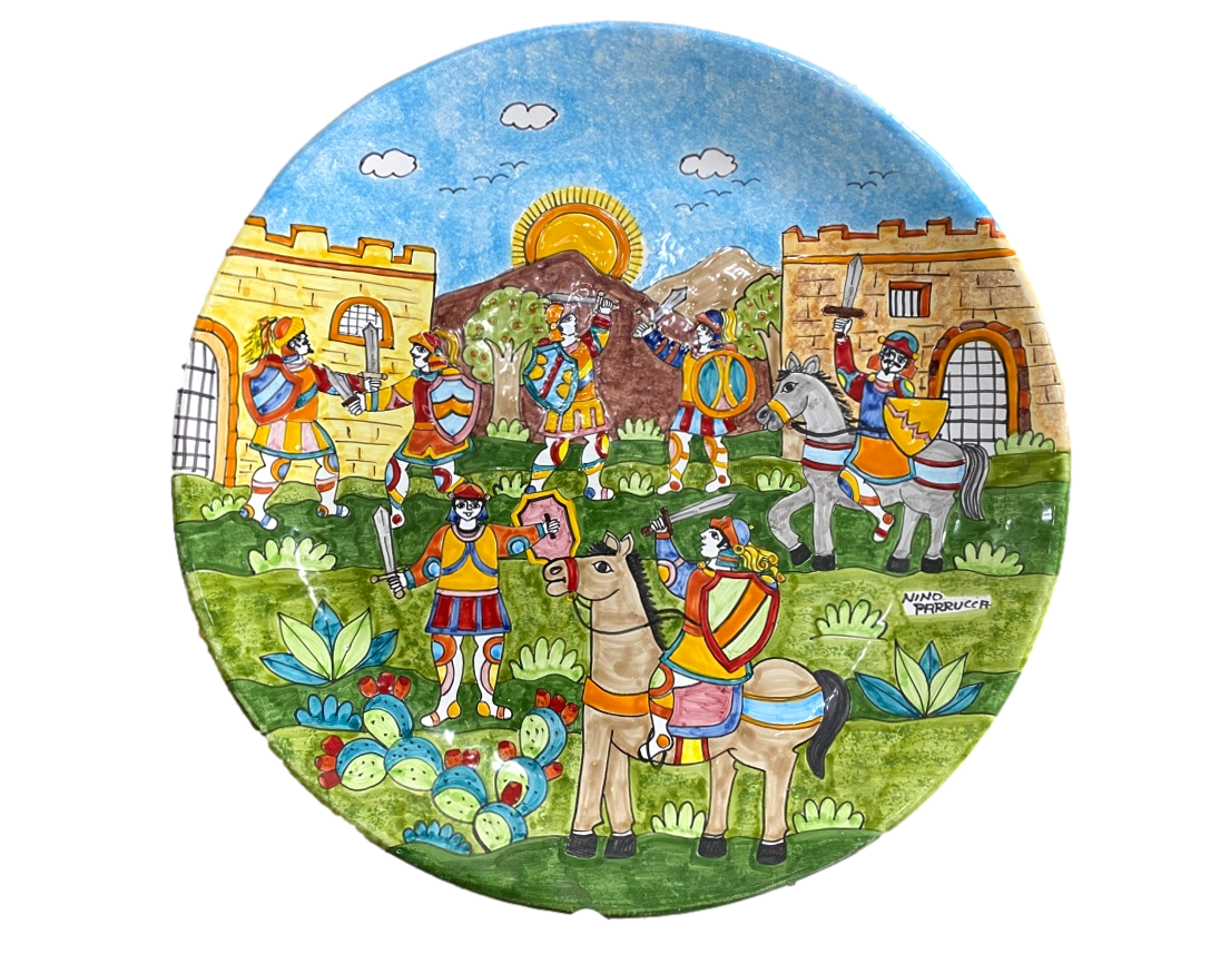 Piatto Battaglie Paladini D.cm.53 - art.155/M Nino Parrucca