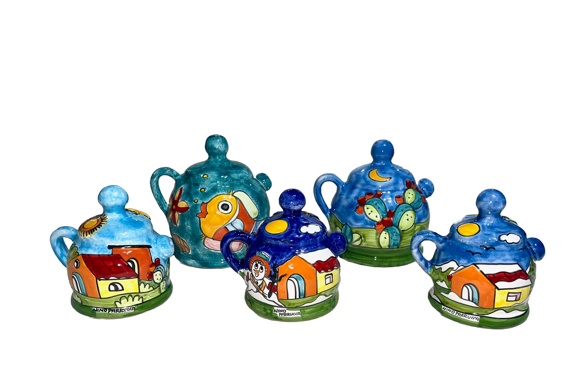 Presepe Teira in due misure, vari decori Nino Parrucca