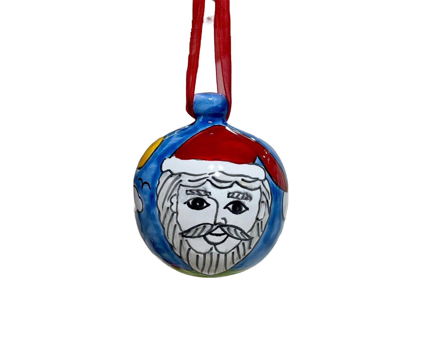 Pallina di Natale con Babbo Natale Nino Parrucca