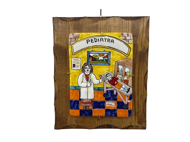 Targhe Mestiere a rilievo in ceramica e legno - Art.80/a Nino Parrucca