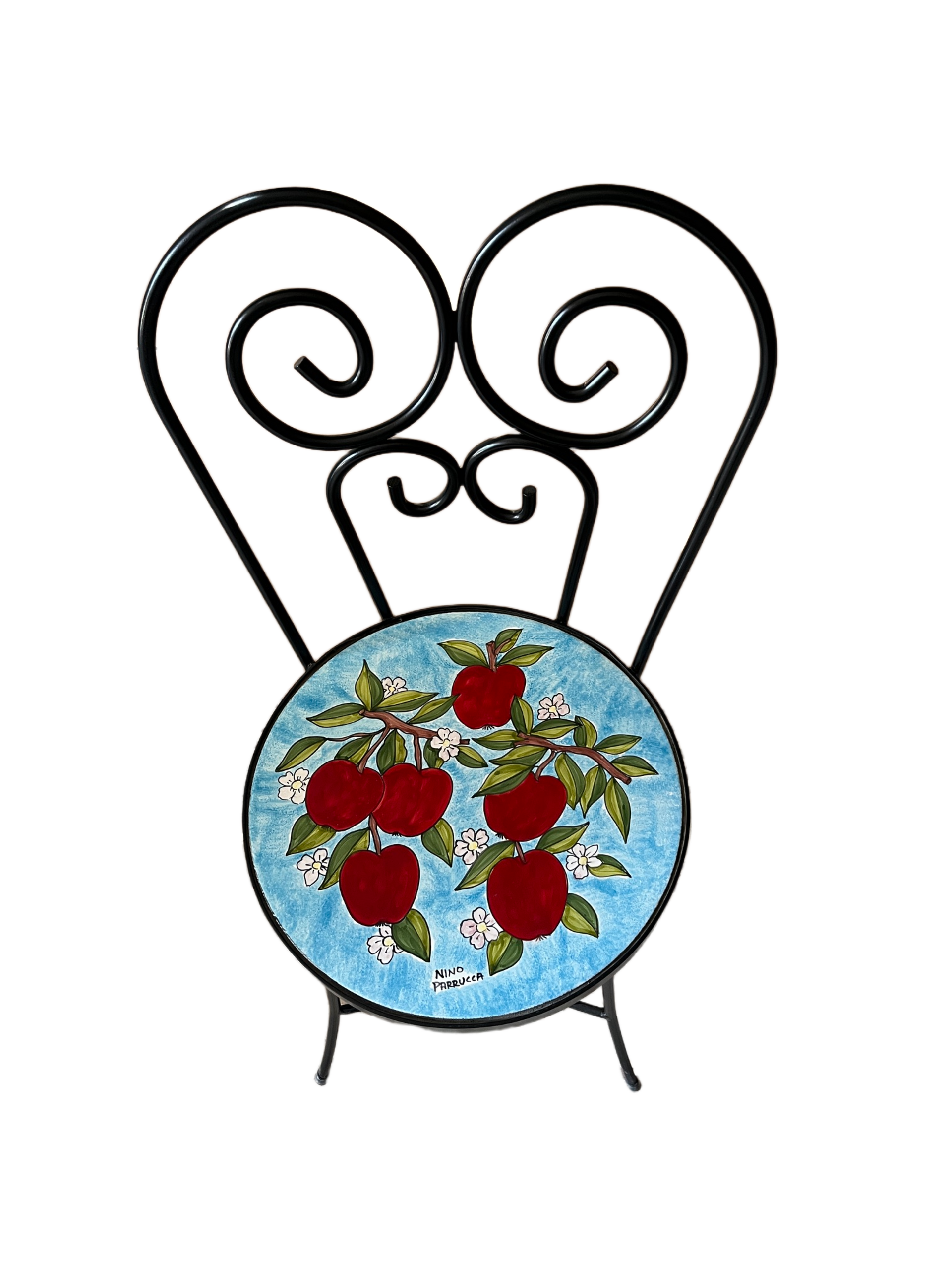 Sedia Rotonda d.cm.39 - Mele Nino Parrucca in ferro e ceramica