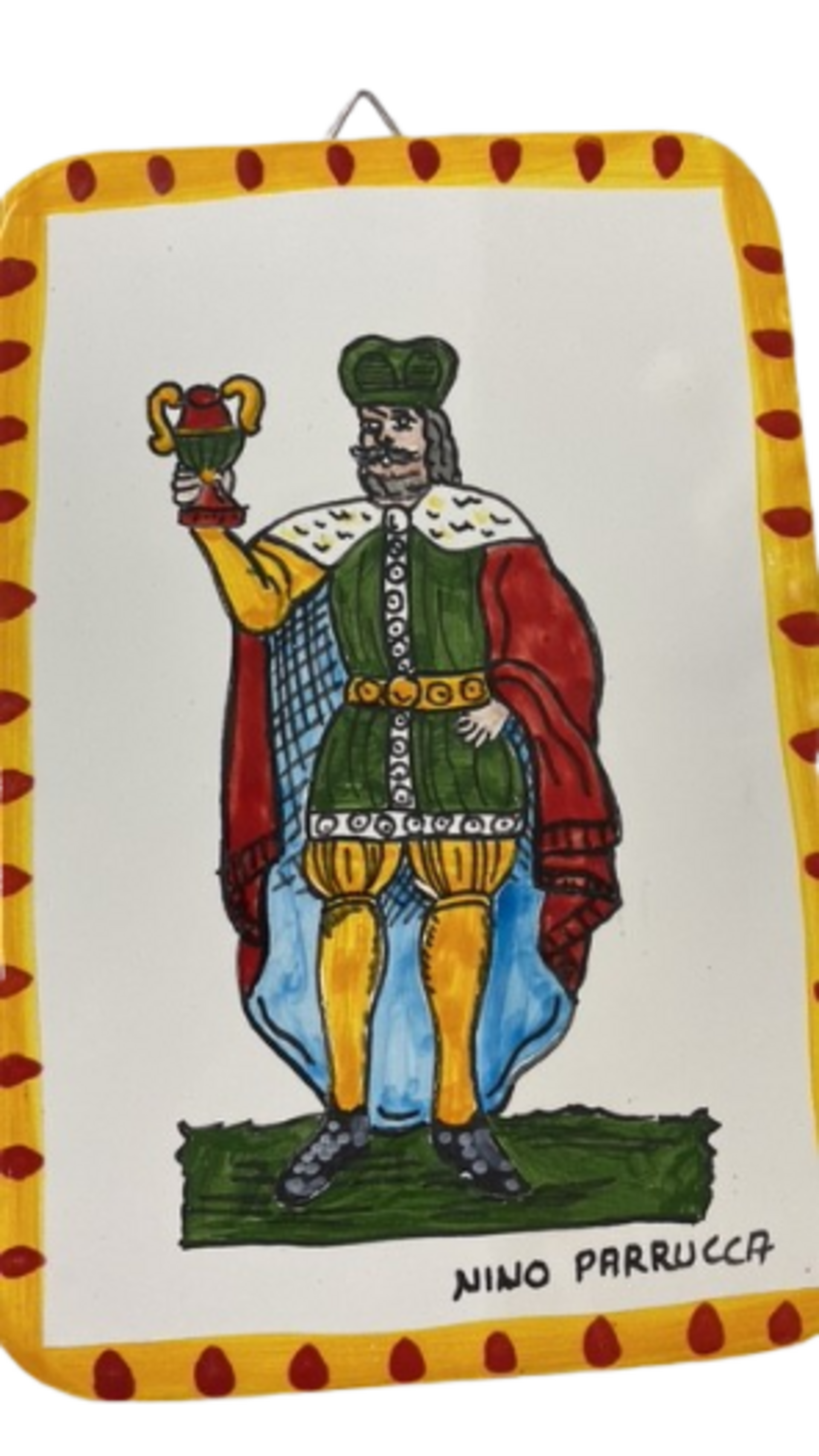 Piastrella carta siciliana cm.10,5x15 Nino Parrucca