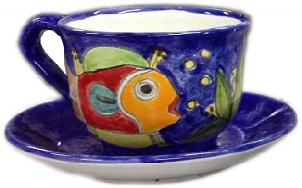 Tazza colazione in due misure e due decori Nino Parrucca