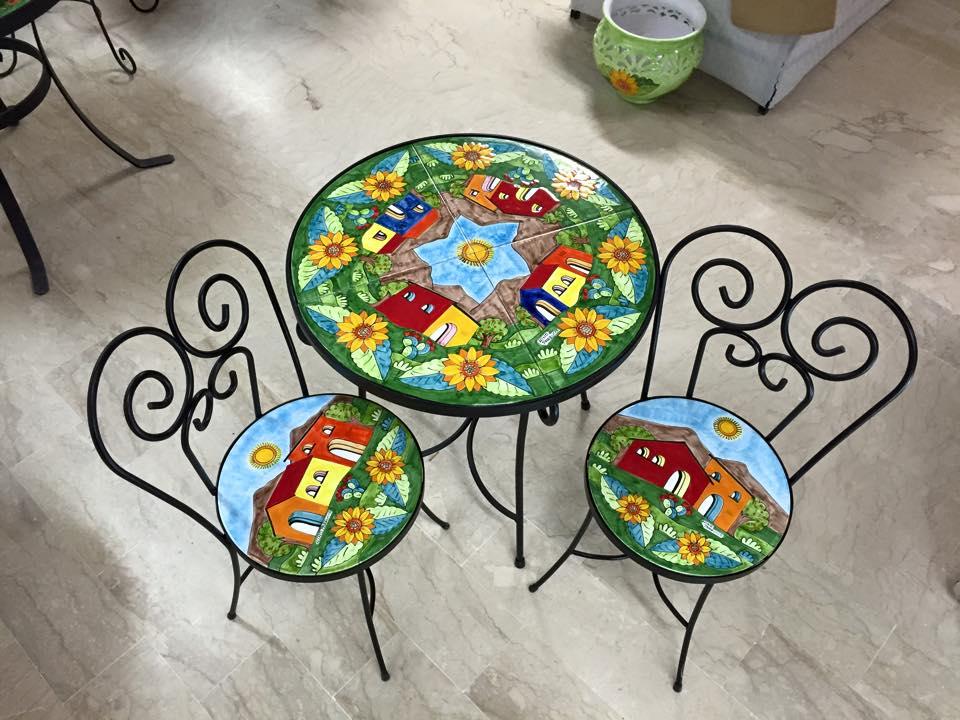 Set 3 pz Tavolo e sedie Linea Giardino Nino Parrucca