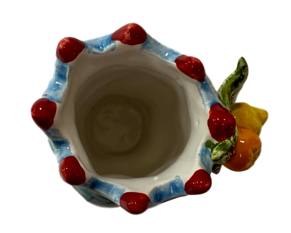 Testa di Moro con Frutta su corona e turbante in ceramica Nino Parrucca